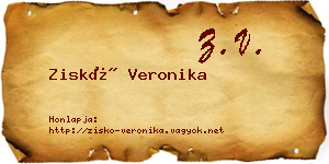 Ziskó Veronika névjegykártya